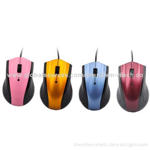 1,000dpi Optical Sensor Beautiful 3D Optical Mice, Suitable for Left as Well as Right Hands